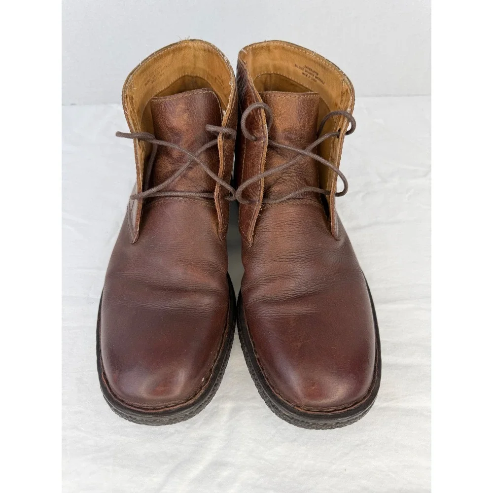 Born Mens Brown‎ Leather Chukka Boots Lace Up Ankle Booties Size 9M